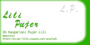 lili pujer business card